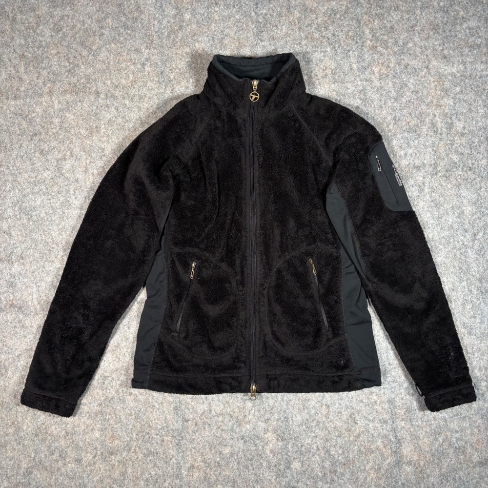 Columbia Sportswear Titanium Fleece Jacket Black Zip Up Womens M Interchange